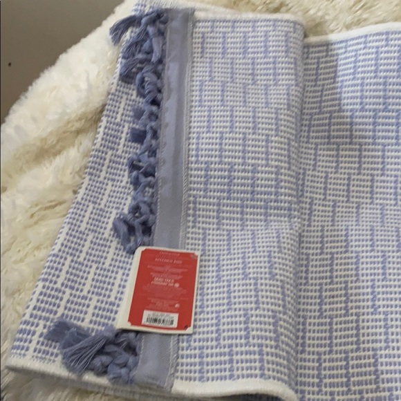 Opalhouse Accents Opalhouse 34x2 Textured Kitchen Rug Fringe Blue Poshmark